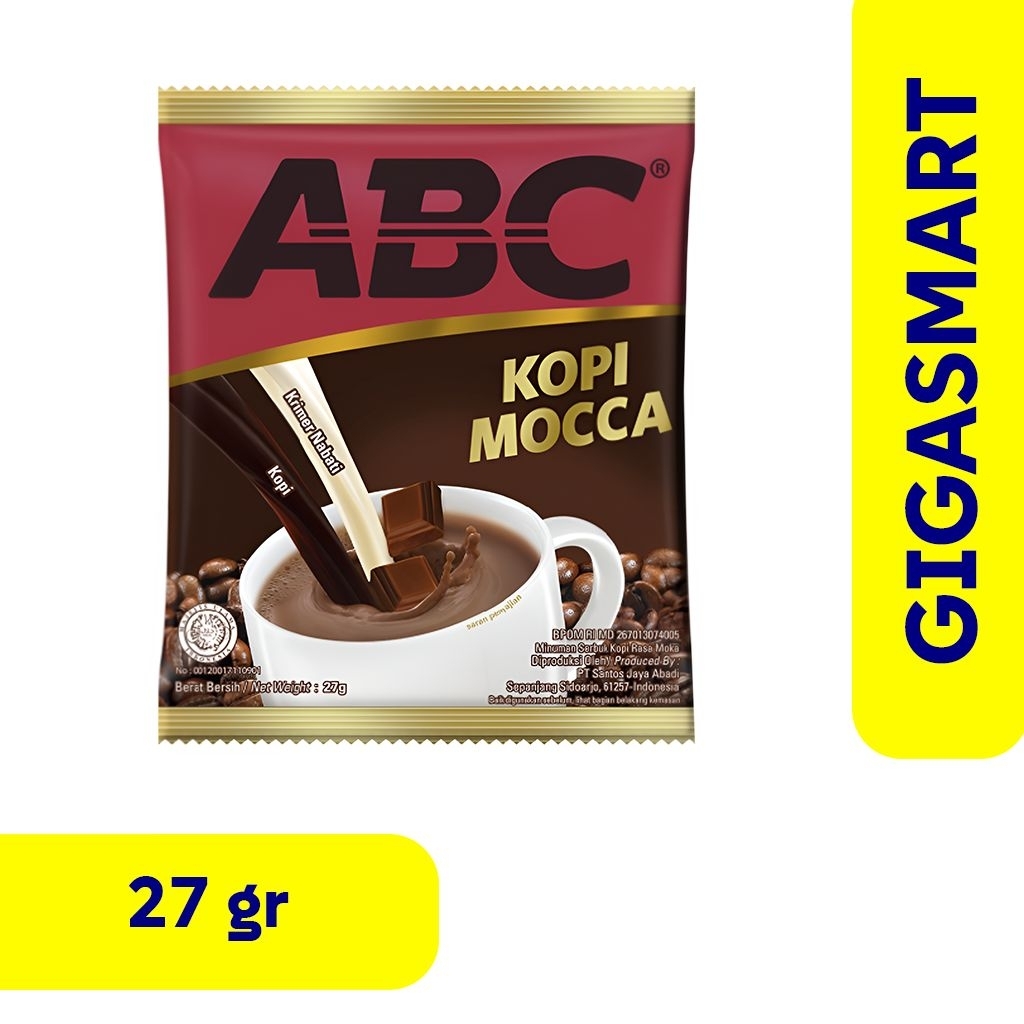 

Kopi ABC Mocca Kemasan Sachet 27gr, 1 Pcs