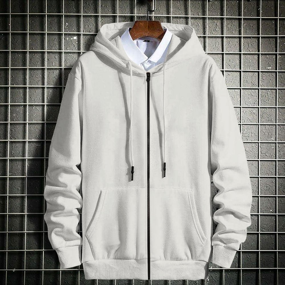 FortKlass Zipper Polos Pria Kupluk Hoodie Unisex Pria Wanita Fleece Tebal Kualitas Distro Sweater Re