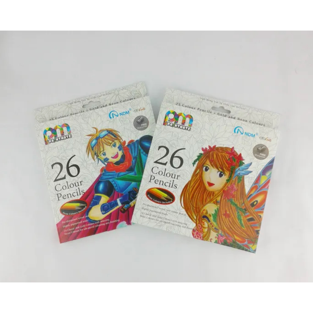 

Pensil Warna panjang NDM 24 warna + 2 warna neon (kuning dan orange) bonus serutan metal