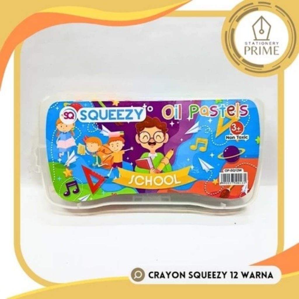 

Crayon Murah SQUEEZY Oil Pastel 12 Warna