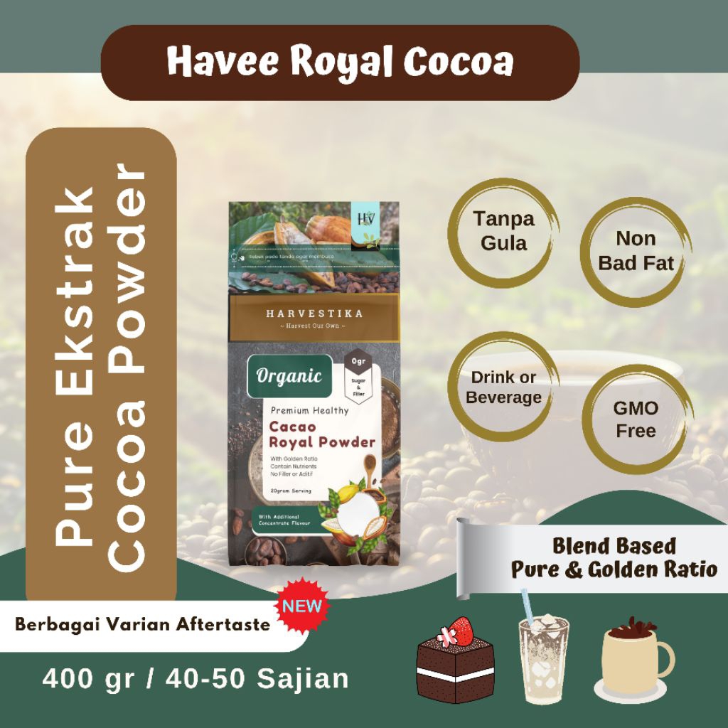 

Havee Royal Cocoa - Ekstrak Coklat Murni Tinggi Serat