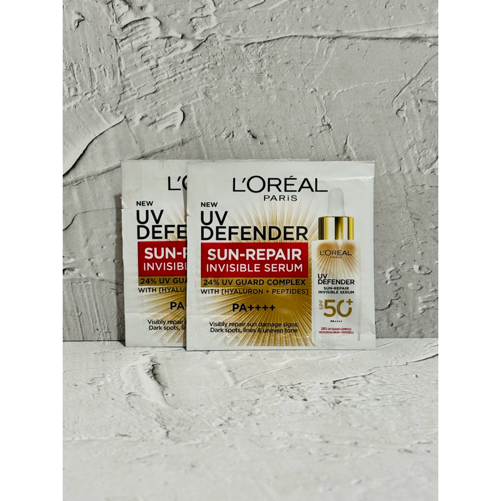 Loreal UV Defender sun repair invisible serum 2 sachets @1.5ml