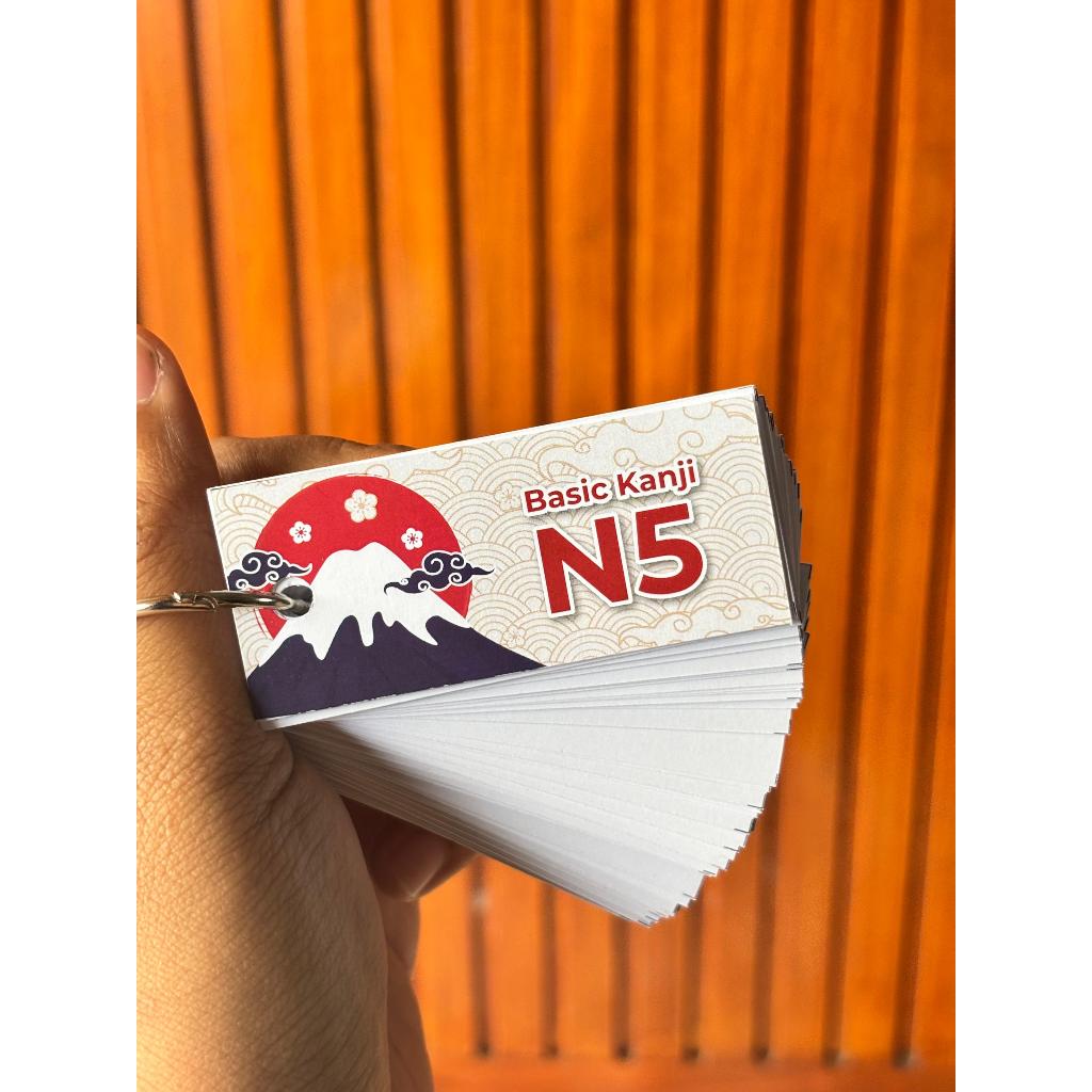 

FLASH CARD BASIC KANJI N5 Kartu Belajar (100+ Kanji)