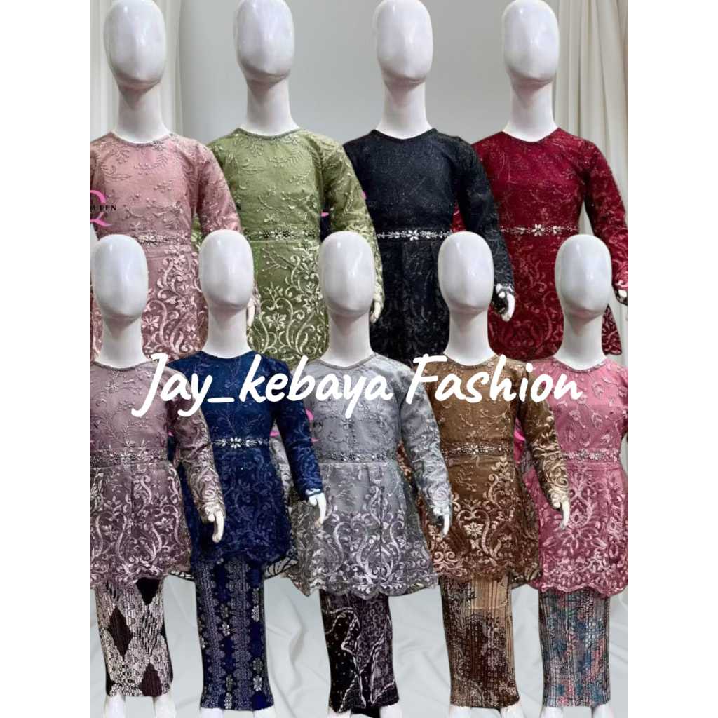 (Jay_kebaya) Atasan Kebaya Kutubaru Brokat Panjang Anak PAUD/TK/SD Original By Seveen Queen