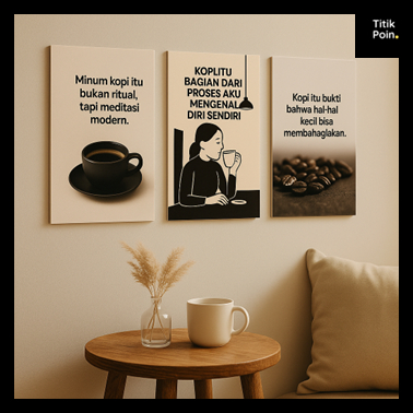 HIASAN DINDING POSTER KOPI 15X20 20X30 AESTHETIC PAJANGAN KAYU MDF WALL DECOR QUOTES COFFEE CAFE KAM