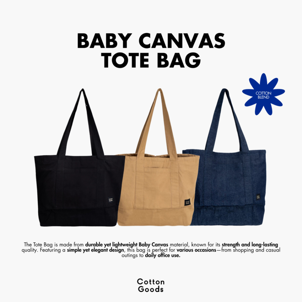 Cotton goods Tote Bag Baby Kanvas Tas Simple Unisex
