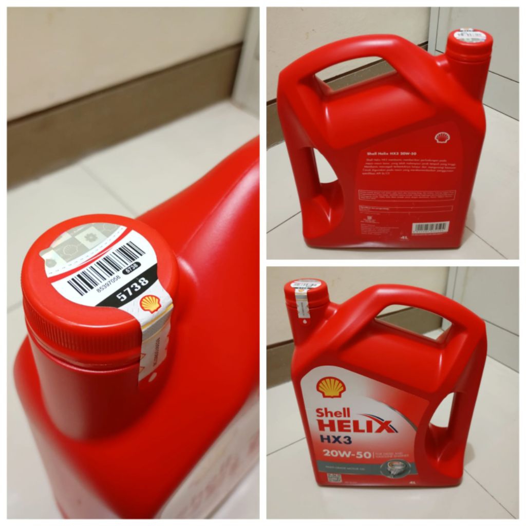 Oli Shell 20W50 Original 4L Bensin & Diesel