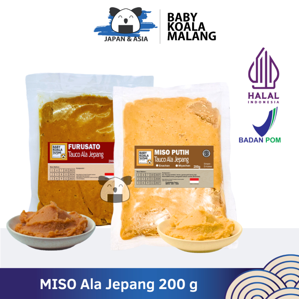 

ENACHAN & FURUSATO Pasta Miso Putih 200 g Halal │ Tauco Ala Jepang untuk Sup Miso Soup Ramen Udon -BKM
