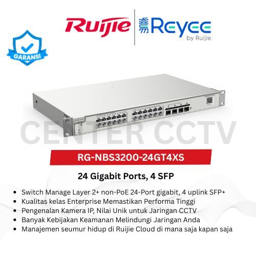 RG-NBS3200-24GT4XS Ruijie, 24-port Gigabit Layer 2+ Managed Switch, 4 * 10G Uplinks