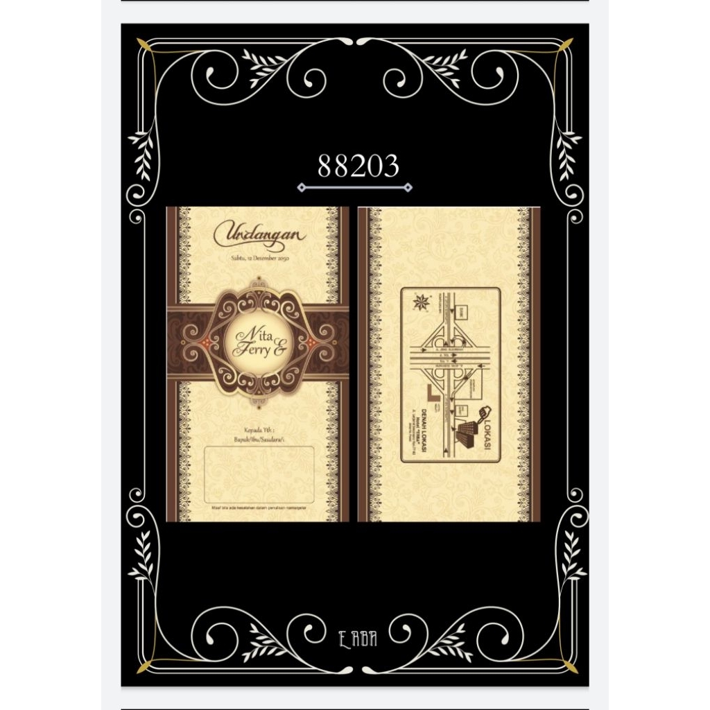 UNDANGAN PERNIKAHAN Erba 88202, Erba 88203