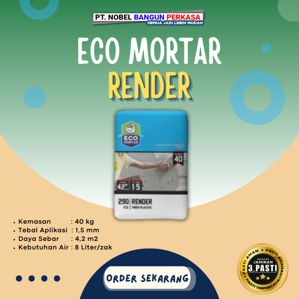 Semen Mortar "Eco Mortar Render 40kg ECO 290"