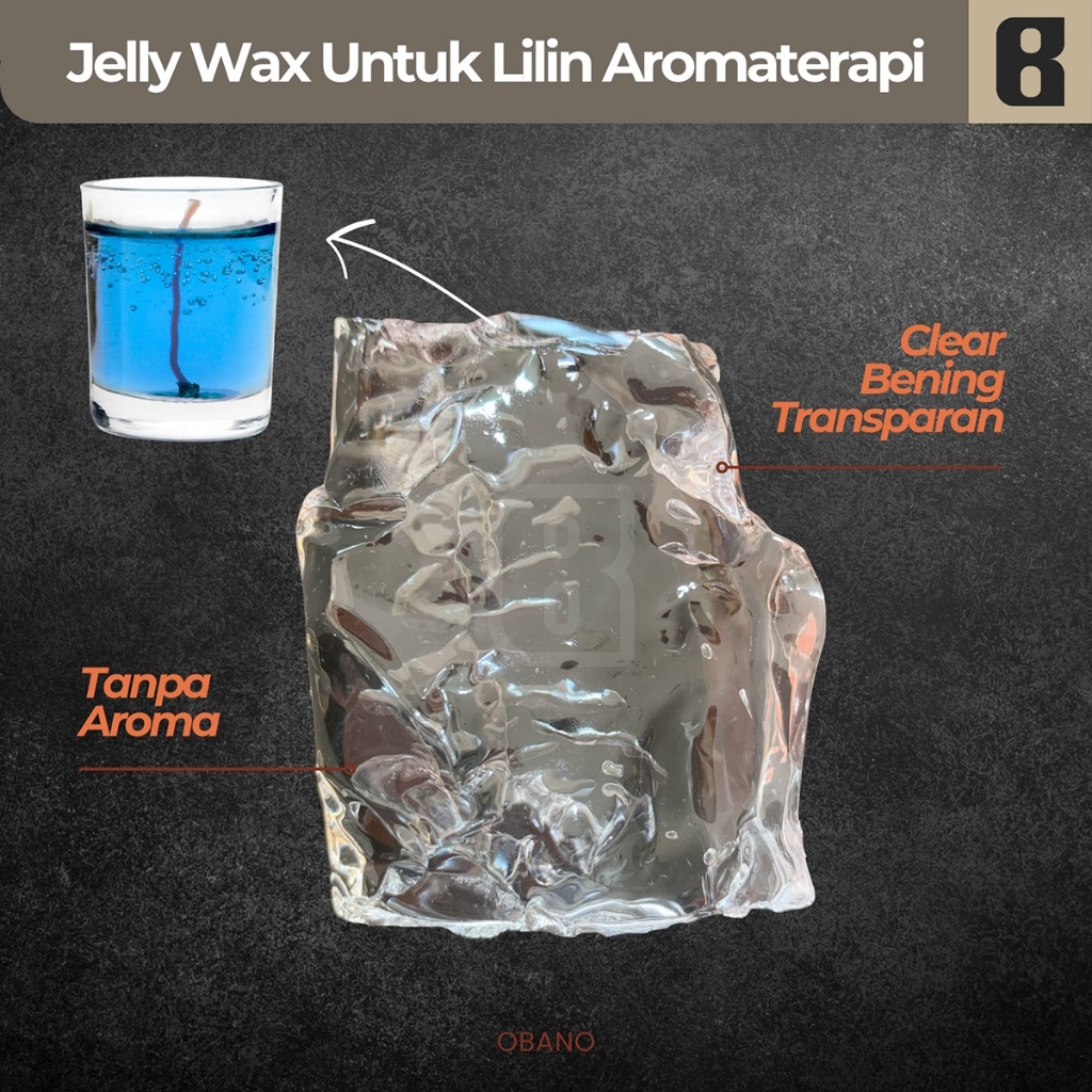 Jelly Wax Bahan Lilin Gel Aromaterapi Clear Transparan