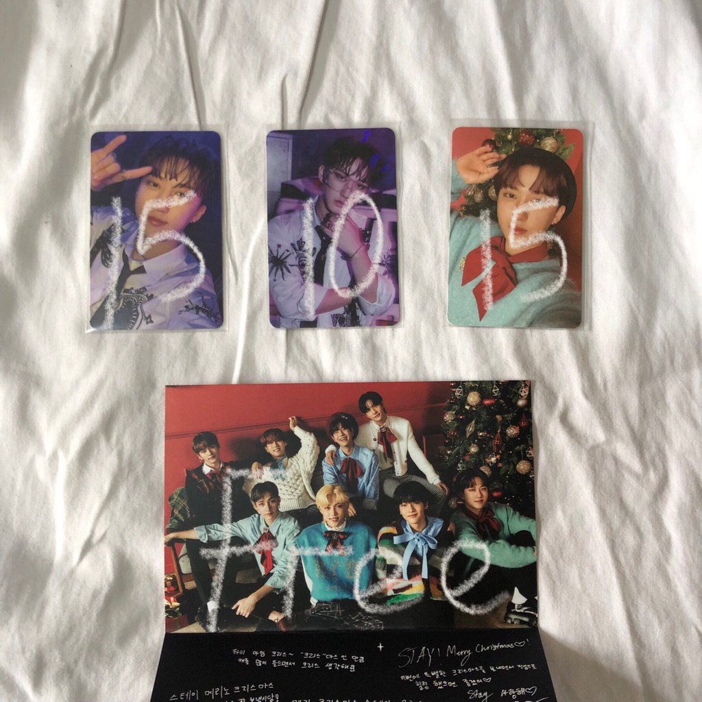 photocard official stray kids changbin christmas evel