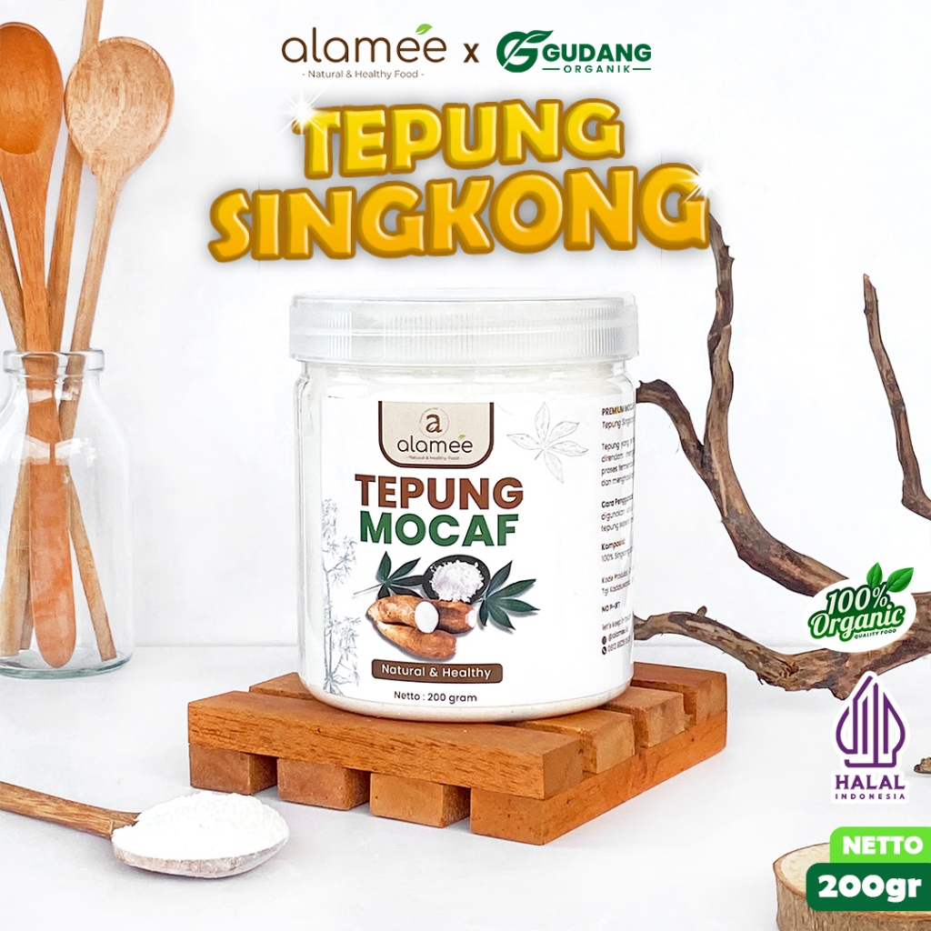 

ALAMEE Tepung Mocafine Gluten Free Tepung Singkong Sehat Rendah Gula High Fiber 200gr