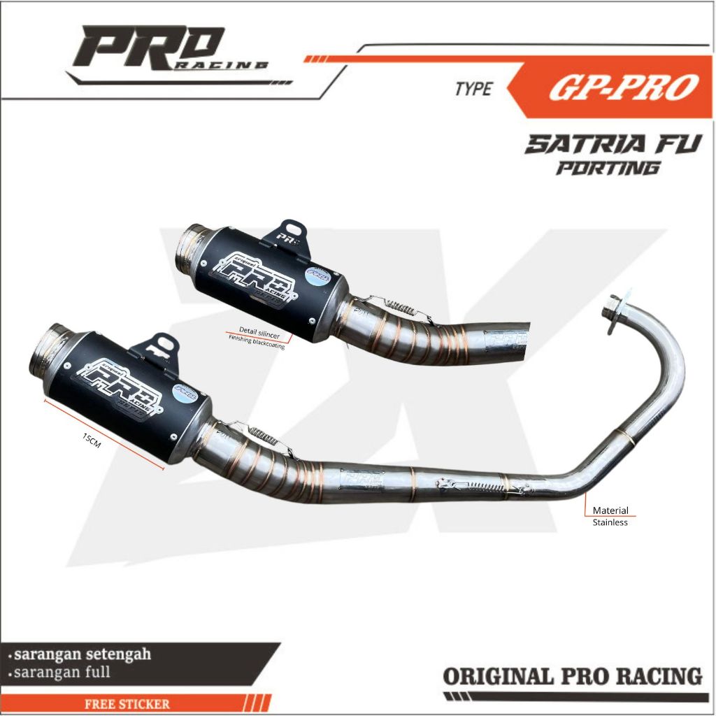 Knalpot Satria Fu Wungkul 147 Drag Porting Kompetisi 155 200cc Gp Pro Racing