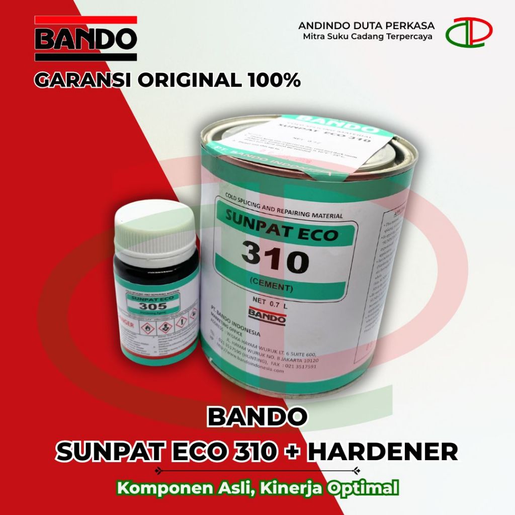 Sunpat Eco 310 Hardener 305 LEM Karet Conveyor SET BANDO