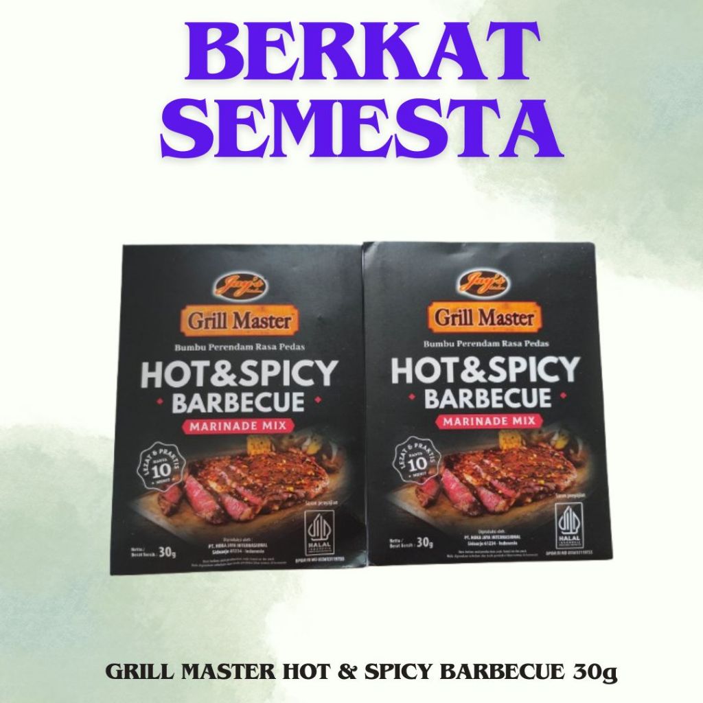 

Jays Grill Master Hot and Spicy Barbeque 30g / Bumbu Bakar