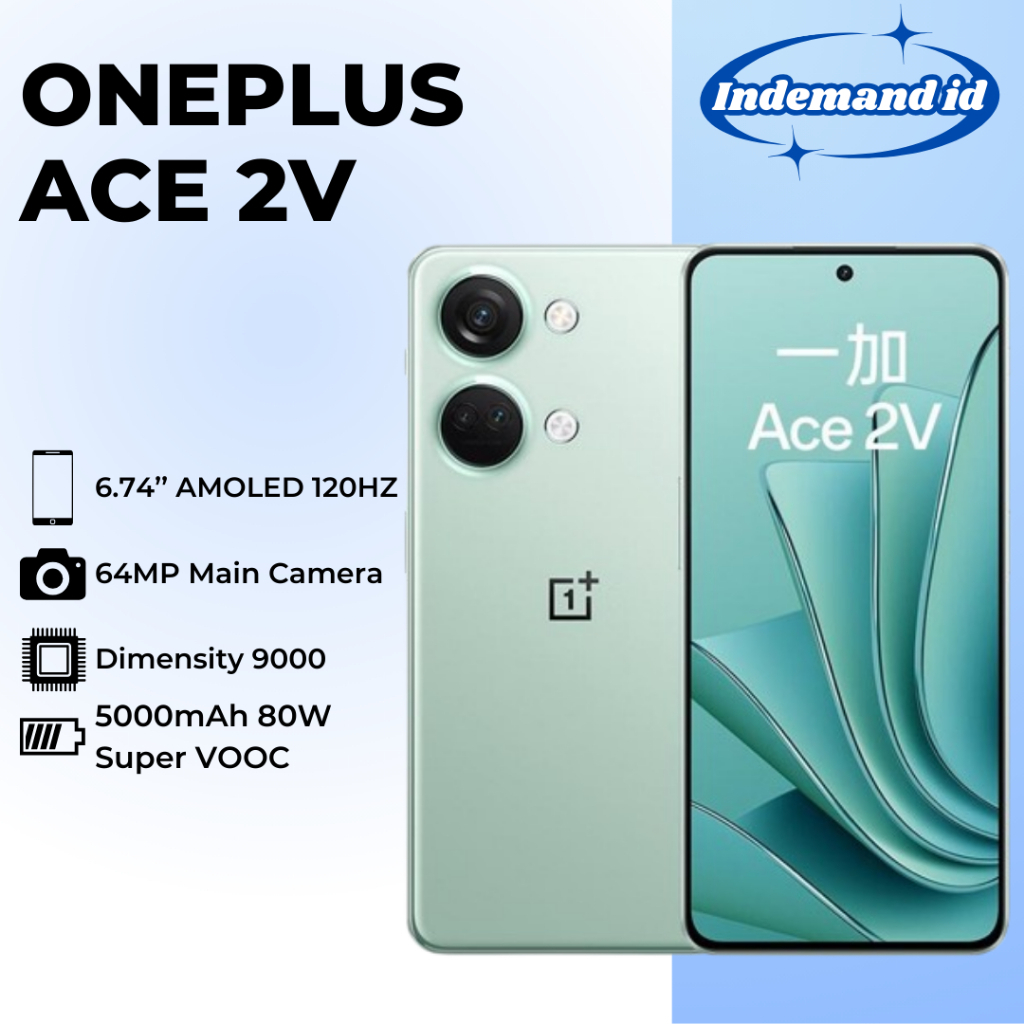 Oneplus ACE 2V 5G 6.74 AMOLED 120Hz Mediatek Dimensity 9000 80W 5000MAh NFC Android 13