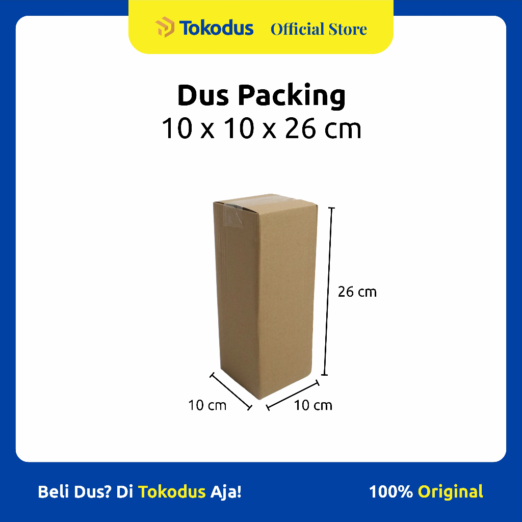 

Kardus Polos uk 10 x 10 x 26 cm | Kardus Packing | Kardus Murah | Dus Kemasan - Tokodus Katapang