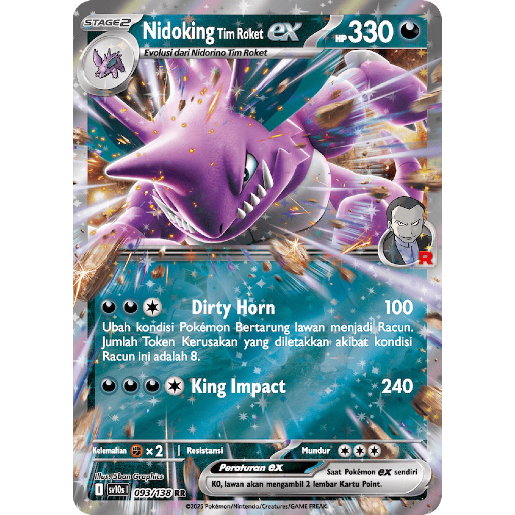 Nidoking Tim Roket EX SV10S 093/138 RR
