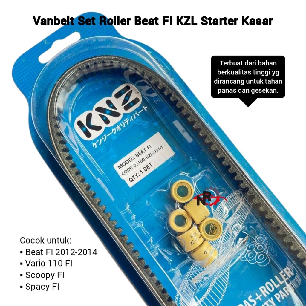 Vanbelt Set Roller Honda Beat FI KZL Van V Belt  Tali Ban Penggerak CVT Set Roller Assy Beat FI Vari