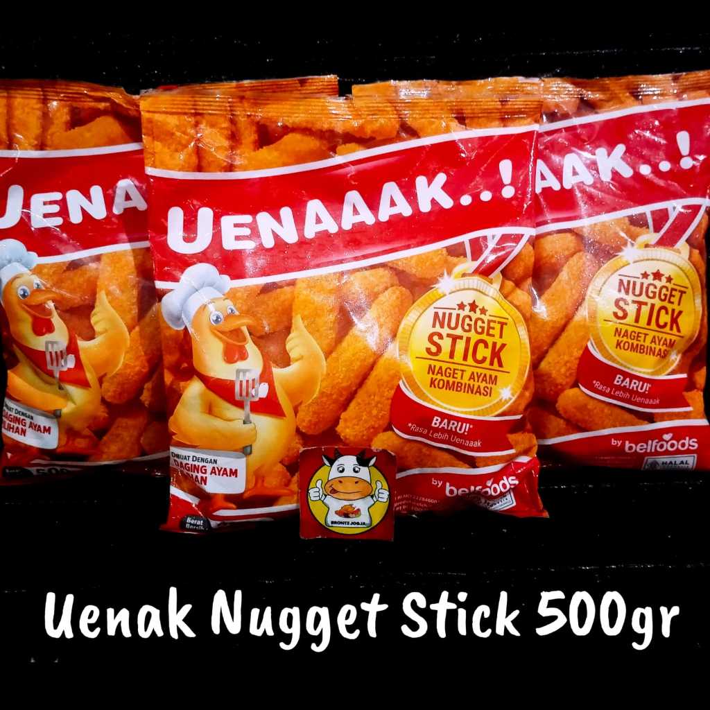 

BELFOODS NUGGET STICK AYAM 500GR - UENAAK NUGGET STICK AYAM 500GR - FROZEN FOOD - BRONTZ JOGJA
