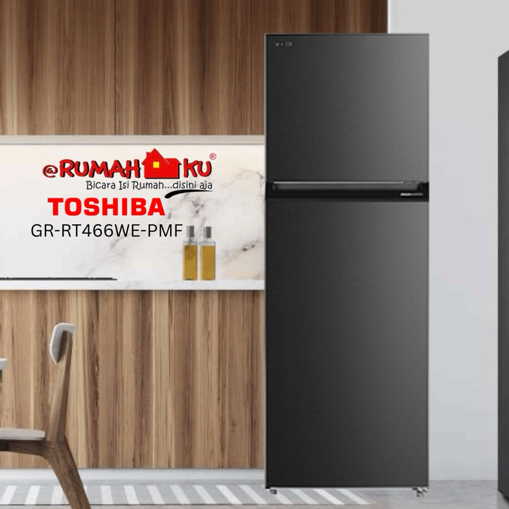 Toshiba Kulkas 2 Pintu GR-RT466WE-PMF Kapasitas 338Liter - INVERTER