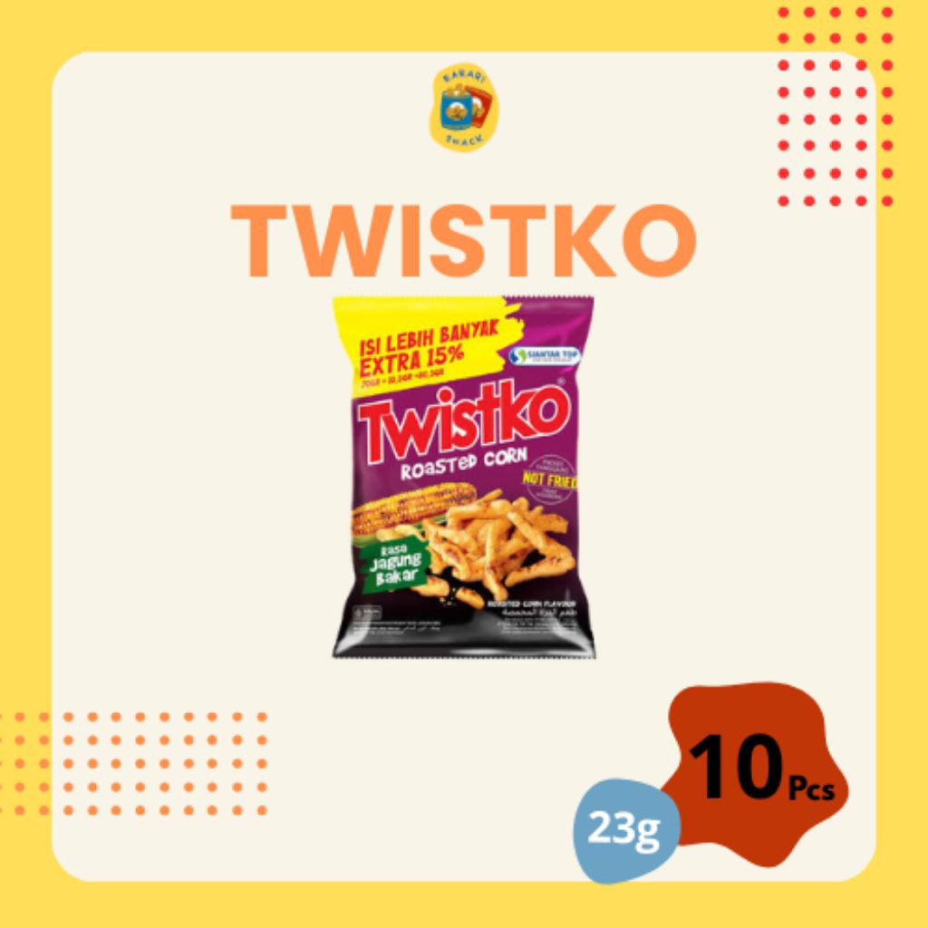 

RS Twistko (23g) camilan rasa Jagung Bakar dan Keju Chiki Twistko isi 10pcs