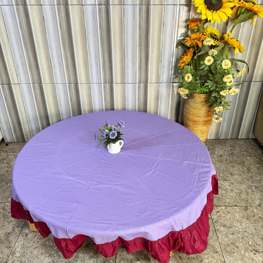 Taplak Meja Bundar / Bahan Katun Dispersse Murah dan Terlaris