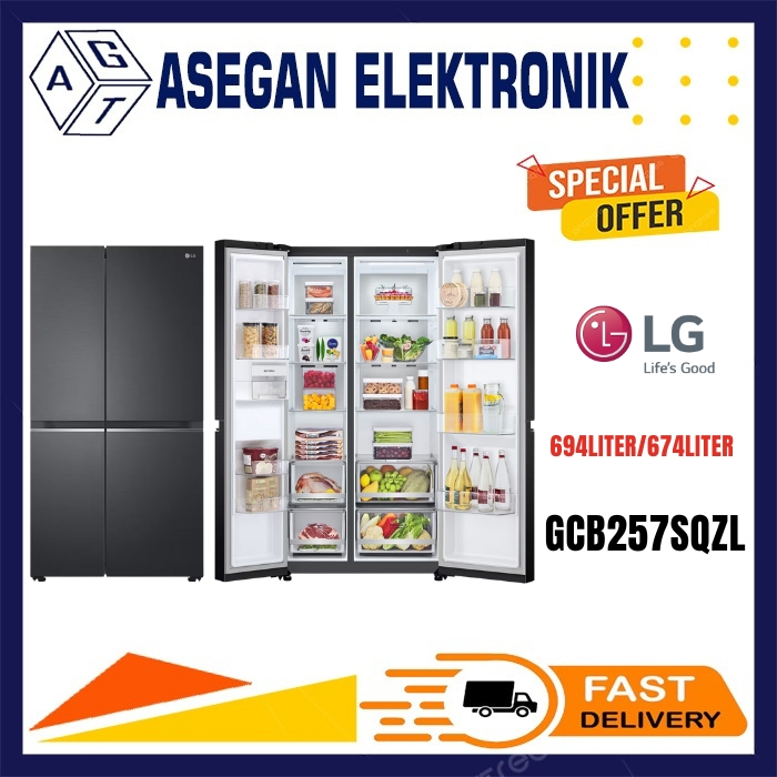 KULKAS LG GCB257SQZL KULKAS LG SIDE BY SIDE INVERTER GC-B257SQZL 257SQZL LG SIDE BY SIDE INVERTER