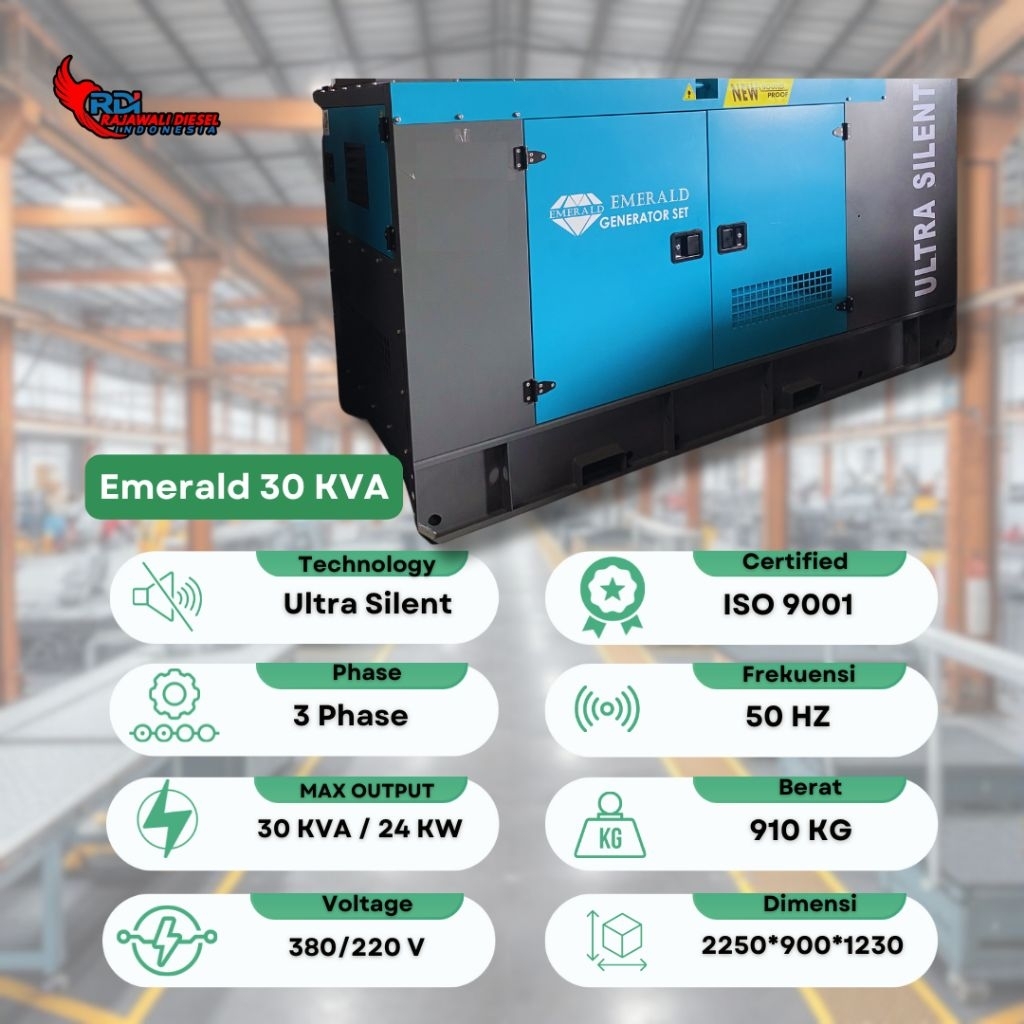 Genset 30KVA EMERALD Ultra Silent