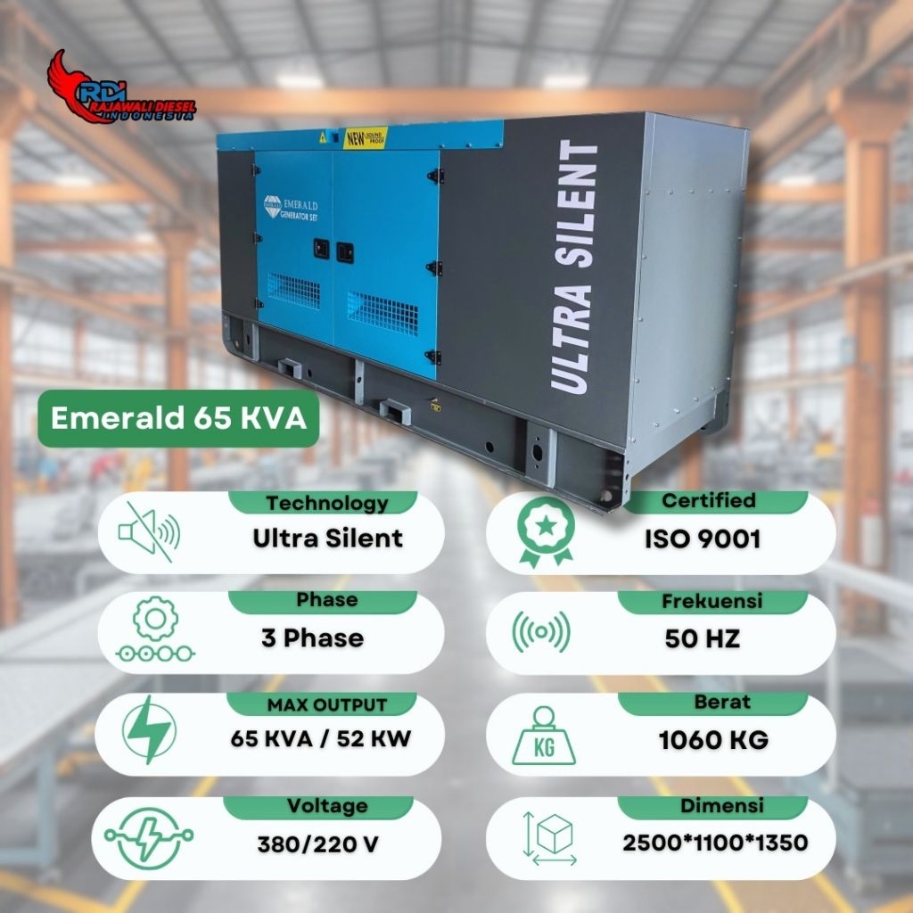 Genset 65KVA EMERALD Ultra Silent