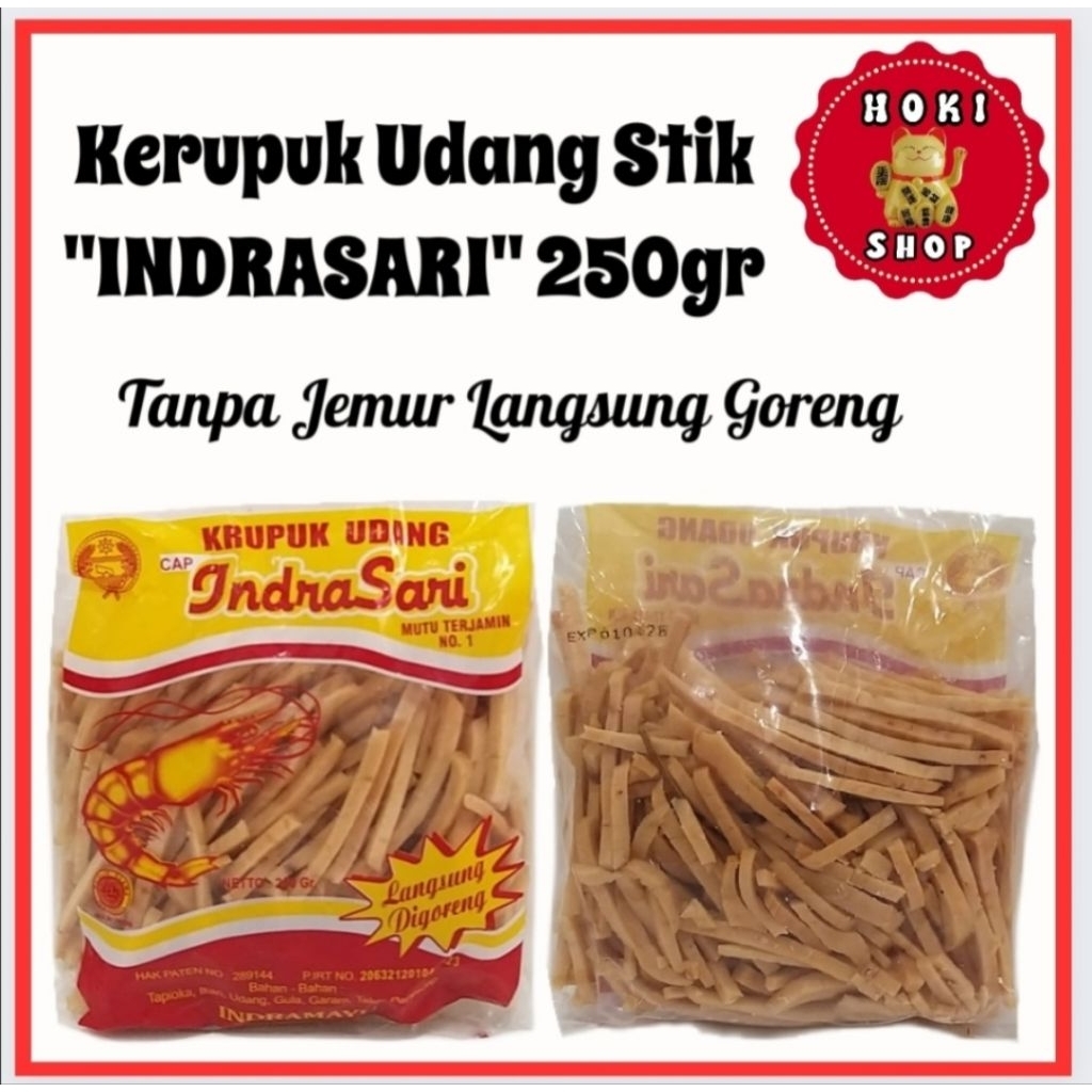 

Kerupuk Udang Stik Indrasari Tanpa Jemur 250gr Langsung Goreng / Kerupuk Udang Indramayu
