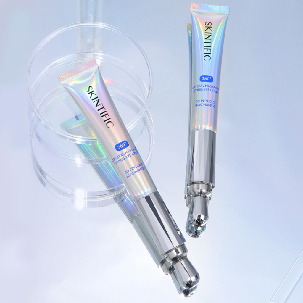 Skintific 360 Crystal Massager Lifting Eye Cream 3D Peptides Niacinamide 20g