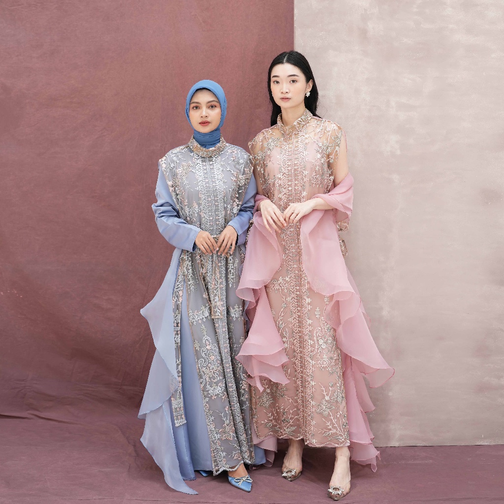 OFFICIAL CROI - RoseDale Set Dress in Powder Blue & Pink in Hijab & Non-Hijab // dress hijabers / dr