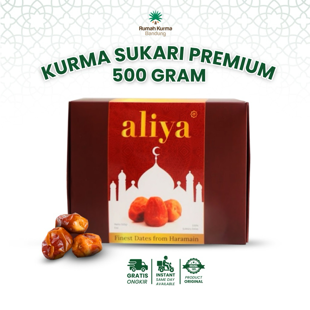 

Kurma Sukari 500 Gram Premium Jumbo Korma Sukkary Asli Madinah Manis Lembut Legit Aliya