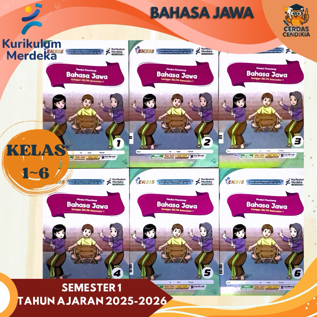 LKS Eksis SD/MI Bahasa Jawa Kelas 1,2,3,4,5,6 SMSTR 1 T.A 2025/2026 Kurikulum Merdeka