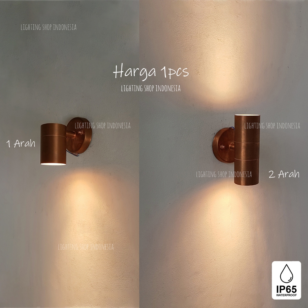 Lampu dinding 1arah 2arah body tembaga minimalis klasik