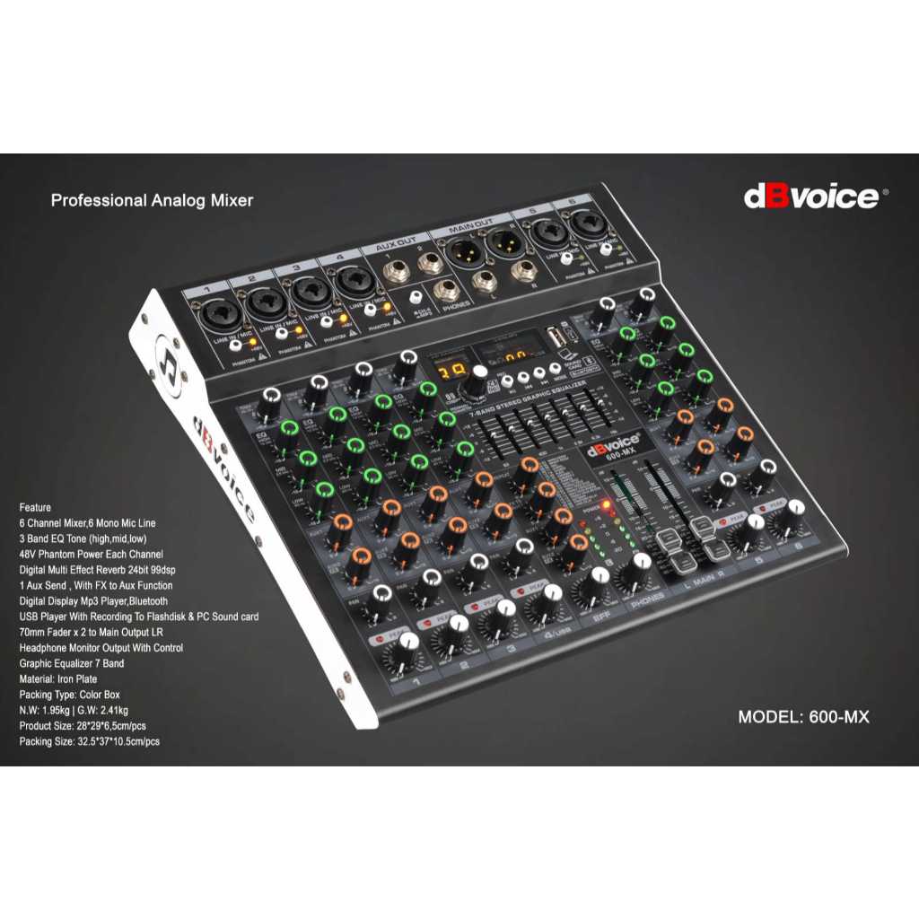 600-MX MIXER DBVOICE ORIGINAL / MIXER 6 CHANNEL / 600MX DBVOICE