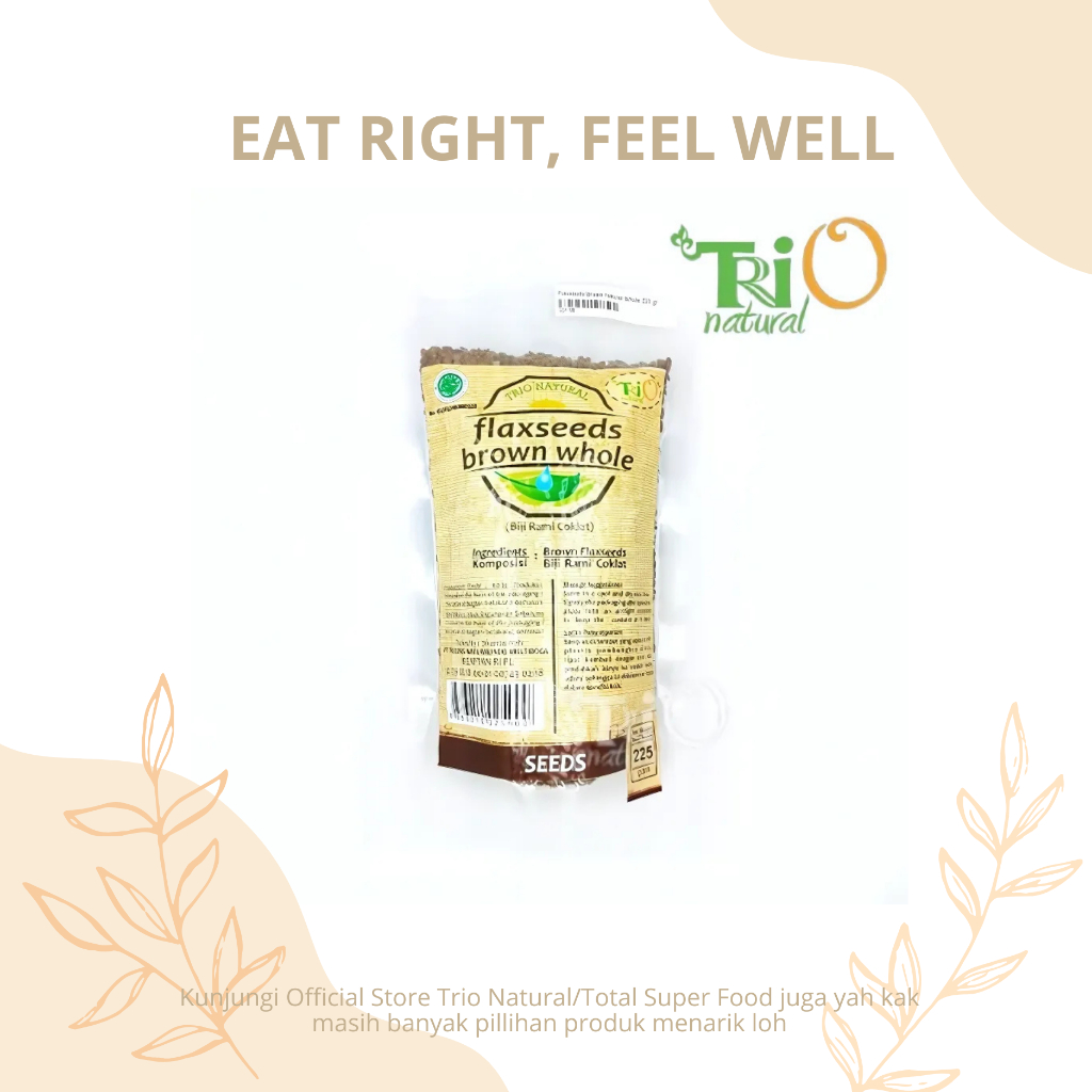 

TRIO NATURAL Brown Flaxseeds / Biji Rami Cokelat