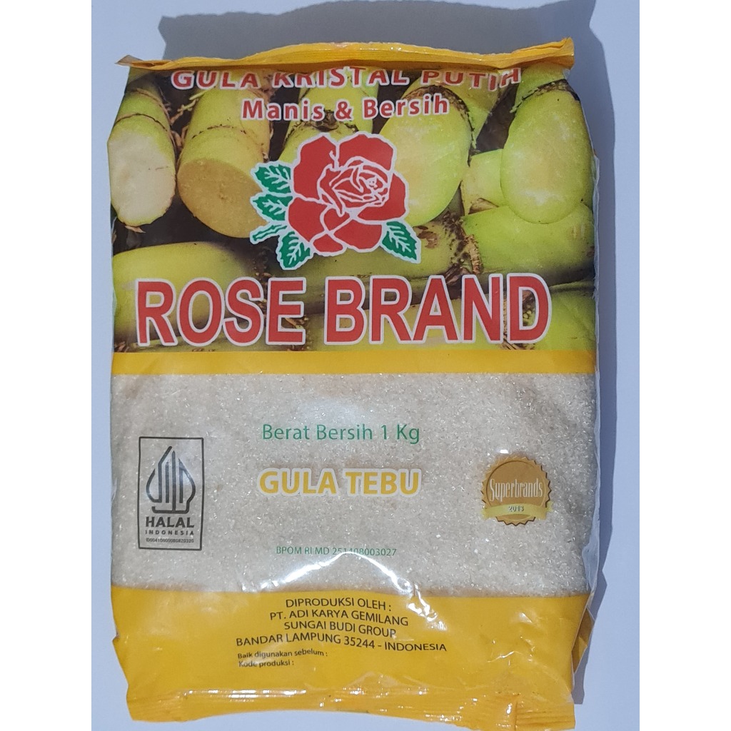 

Gula Kemasan 1kg merk Rosebrand (Kemasan Kuning)