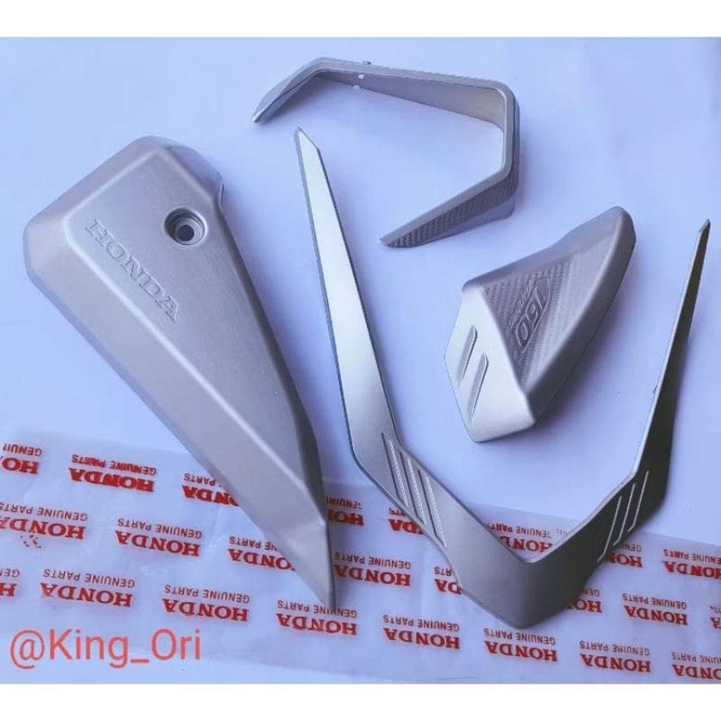 Garnish Cover Muffler Knalpot Garnish Filter Udara Full Set Motor Vario 160 Ori