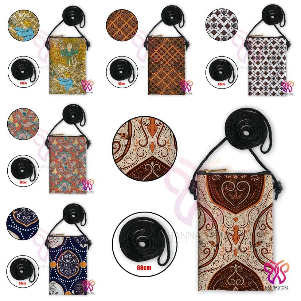Tas Sling Bag Souvenir Motif Batik Jawa Jogja