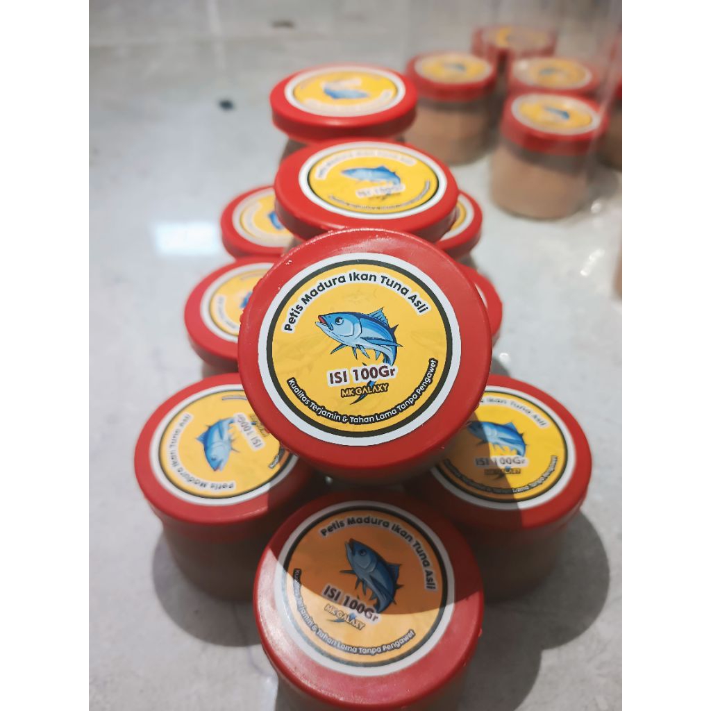 

Grosir Petis Ikan Tuna Super 1 lusin ( 12 botol) Exp 2027