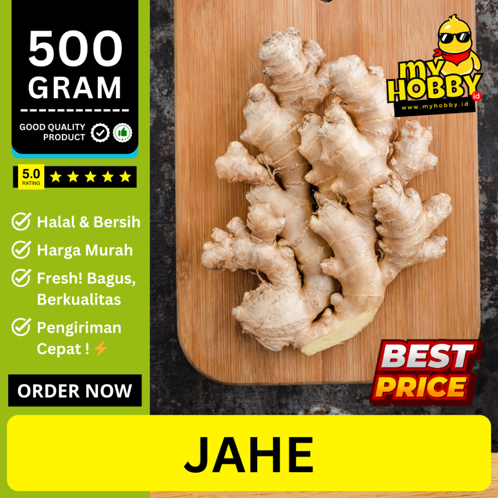 

Jahe Segar 500 gram! Wangi, Bumbu Aromatic & Herbal, Bagus, Murah Berkualitas! Bisa Pakai Instant