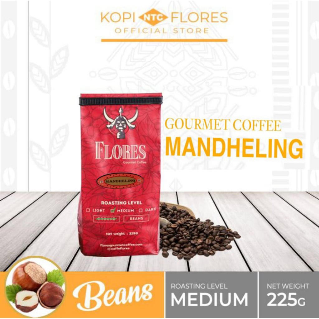 

Flores Gourmet Coffee Mandheling 225gr kopi biji