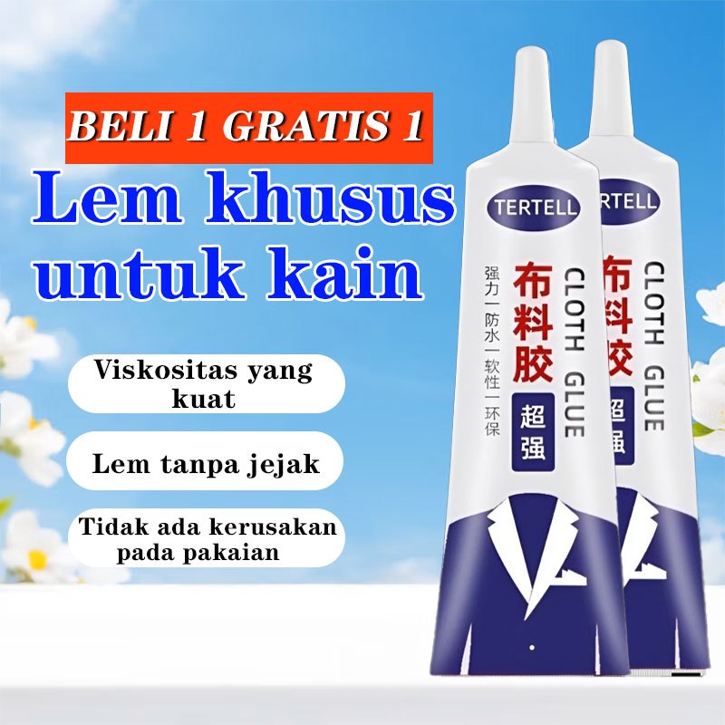 

⭐Free shipping❤️Lem Kain Untuk Menjahit Kekuatan Tinggi / Lem Kain Tanpa Menempel di Tangan / Lem Kain Multifungsi / Lem Kain untuk Kain dan Pakaian / Lem Kain Lembut dan Mudah Digunakan / Lem Kain Anti Menempel / Lem Kain Untuk Hiasan Kain