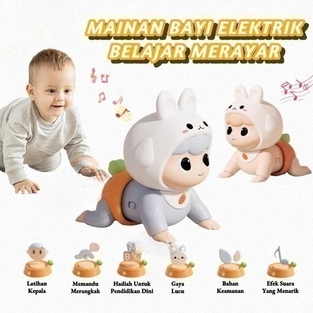 Bayi 6-12 Bulan Merangkak Musikal, Mainan Elektrik, Belajar, Besty Mainan