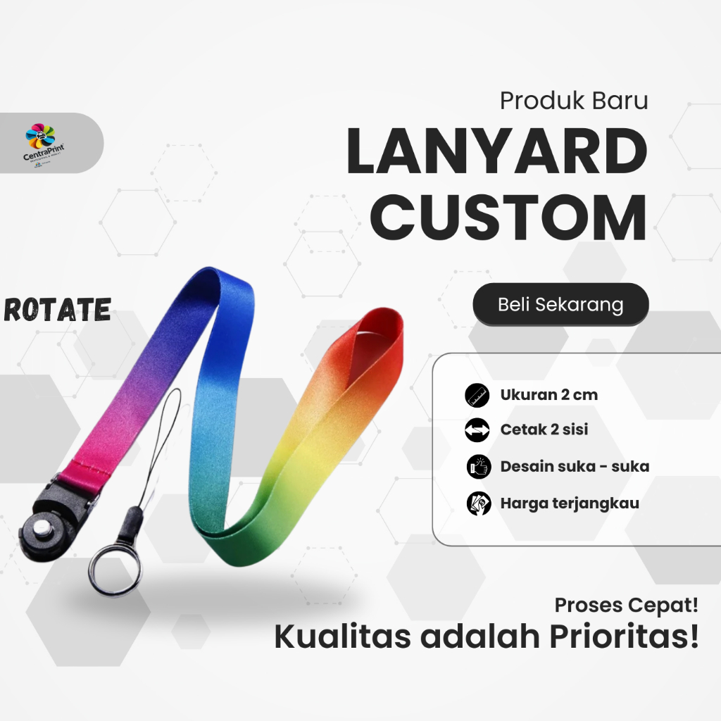 

Custom Tali Lanyard Rotate HP 2cm cetak 2 muka