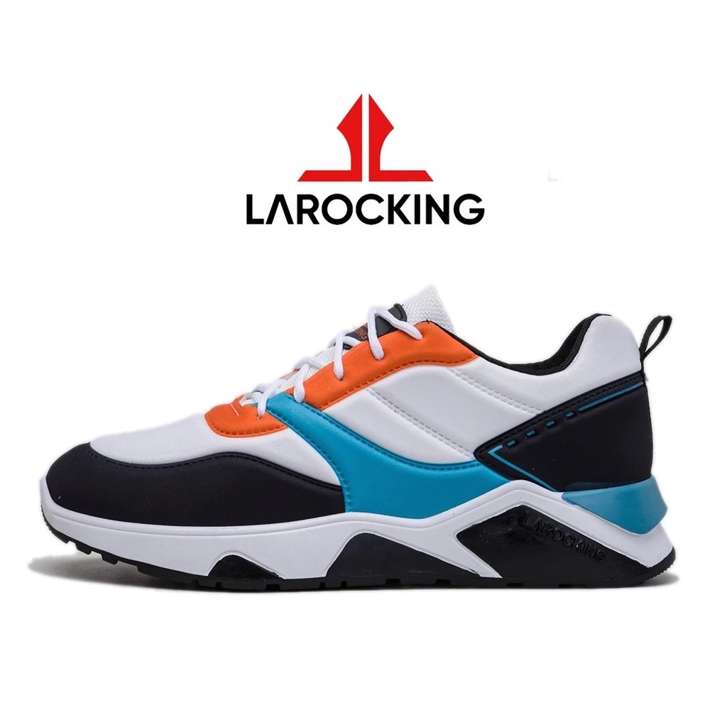 COD Promo Terbaru Larocking - Dexter Biru Oren Sepatu Sneakers Pria